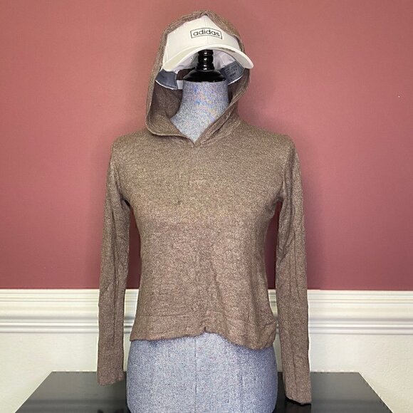 Linea by Louis Dell'Olio Tops - Linea's Brown Knitted Hoodie | Small
